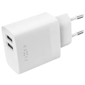 Nabíjačka do siete FIXED 17W Smart Rapid Charge, 2x USB biela

