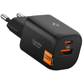 Nabíjačka do siete Spigen Essential 35W 1xUSB-C/1xUSB-A čierna

