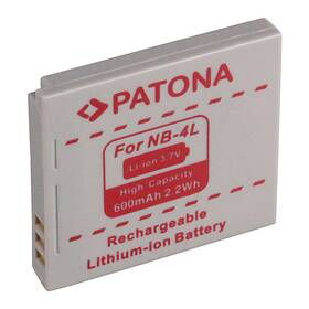 Batéria PATONA NB-4L 600 mAh (Canon) sivá

