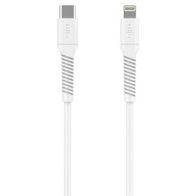 Kábel FIXED Liquid silicone USB-C/Lightning, PD, 60W, 1,2m biely

