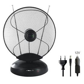 Izbová anténa Evolveo Xany 4 LTE 230/12V, 50dBi aktívna izbová DVB-T/T2, LTE filter 

