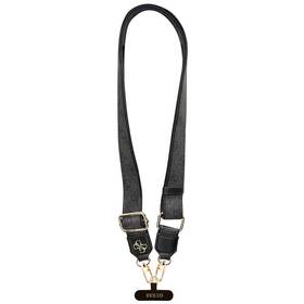 Popruh na krk Guess Crossbody PU 4G Metal Logo čierny

