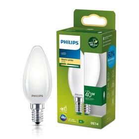 LED žiarovka Philips 40W, sviečka, E14, teplá biela 


