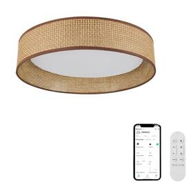 LED stropné svietidlo IMMAX NEO LITE LONA, 36W, CCT, Wi-Fi, TUYA, BEACON, priem. 45,5cm hnedé

