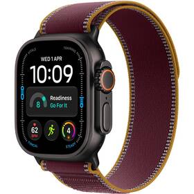 Inteligentné hodinky Apple GPS + Cellular 49 mm černý titan, burgundsky červený trailový tah - S/M 

