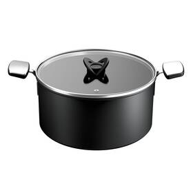 Hrniec s pokrievkou Tefal G3285353, 28 cm čierny

