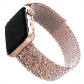 Remienok FIXED Nylon Strap na Apple Watch 38/40/41 mm - ružovo zlatý 


