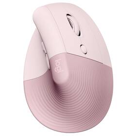 Myš Logitech Lift Vertical Ergonomic ružová

