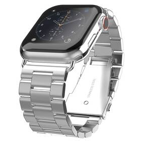 Remienok Swissten na Apple Watch, kovový, 38/40/41 mm strieborný

