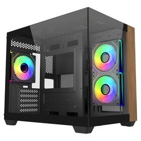 Case Cooler Master Elite 481 Wood čierna

