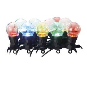 Párty osvetlenia EMOS 50 LED reťaz - 10x párty žiarovky, 5 m, vonkajšie aj vnútorné, multicolor 
