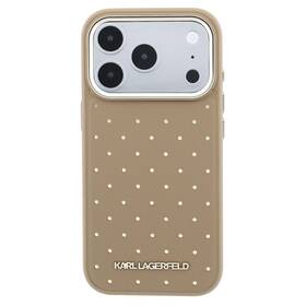 Kryt na mobil Karl Lagerfeld PU Perforated Gold Dots MagSafe na Apple iPhone 17 Pro béžový

