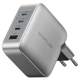 Nabíjačka do siete EcoFlow RAPID Pro 140W GaN, 3xUSB-C, 1xUSB-A sivá

