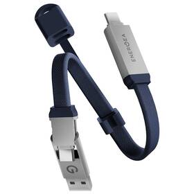 Kábel Energea Sheath Key 2v1 nabíjecí a datový - na kľúčenku (60 W) modrý

