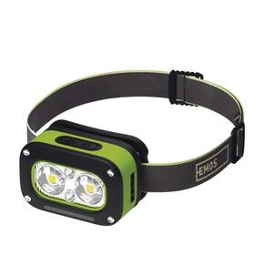Čelovka EMOS NABÍJACIA LED 175 LM, 800 mAh čierna/zelená

