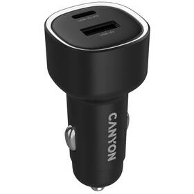 Adaptér do auta Canyon OnDrive 48 PD 48W USB-A+USB-C čierny


