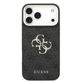 Kryt na mobil Guess 4G Metal Logo Gold Frame na Apple iPhone 18 Pro čierny


