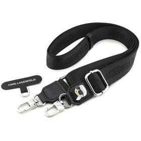 Popruh na krk Karl Lagerfeld Universal Crossbody Karl Patch čierny


