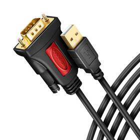 Kábel Axagon USB-A 2.0 - sériový RS-232 Prolific adaptér, 1,5m čierna

