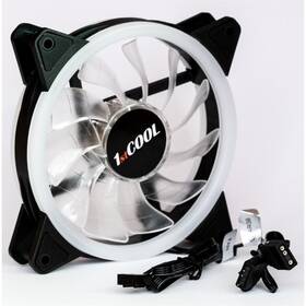 Ventilátor 1stCOOL AURA EVO Dual RING ARGB PWM čierny

