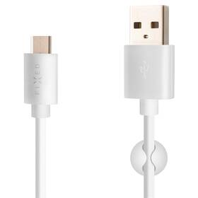 Kábel FIXED USB/USB-C, USB 2.0, 2m biely

