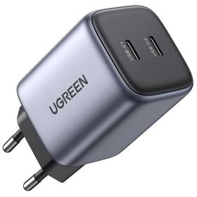 Nabíjačka do siete UGREEN Nexode 2x USB-C PD, 45W sivá

