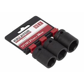 Sada hlavíc Kreator KRT095100  17-19-21mm 1/2" (3 ks) 

