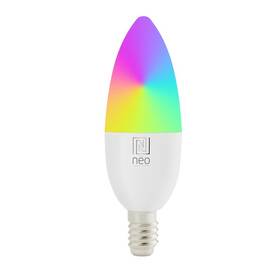 LED žiarovka IMMAX NEO SMART E14, C37, stmívatelná priehľadná

