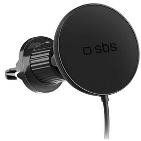 Držiak na mobil SBS do mriežky s bezdrôtovým nabíjaním MagSafe 15W čierny

