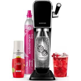 Výrobník sódovej vody SodaStream ART Black Malina Zero Mpack čierny

