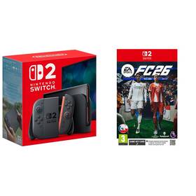 Set výrobkov Nintendo Herní konzole Nintendo Switch 2 - černá + Hra EA Sports Nintendo Switch 2 FC 26 

