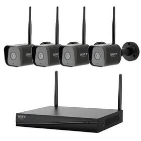 Kamerový systém iGET HOME Wi-Fi NVR N4C4 - Wi-Fi rekordér + 4x kamera čierny

