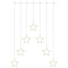 Vianočné osvetlenie EMOS 70 LED záves – 7 hviezd, 67 × 125 cm, vnútorné, teplá biela 
