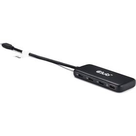 USB Hub Club3D USB-C / 4x USB-C, PD 3.0 čierny


