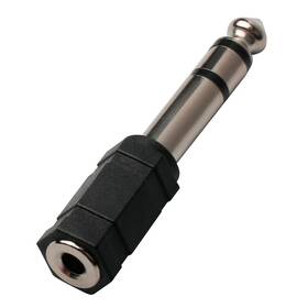 Redukcia GoGEN 6,3 mm/3,5 mm jack, stereo čierna farba
