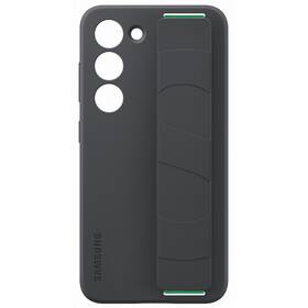 Kryt na mobil Samsung Silicone Grip s pútkom na Galaxy S23 čierny

