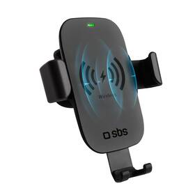 Držiak do auta SBS Gravity s bezdrôtovým nabíjaním, 10 W, Qi čierny


