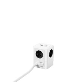 Rozbočovacia zásuvka Cubenest PowerCube 4xAC, PD 30W, 2xC,1xA, 1.5m kabel sivá/biela

