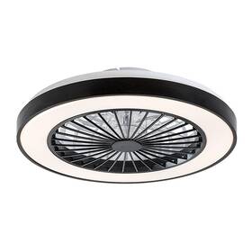 LED stropné svietidlo Rabalux Dalfon2, s ventilátorom čierne/strieborné

