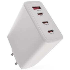 Nabíjačka do siete EMOS GaN, 120W, 1x USB-A/3x USB-C biela

