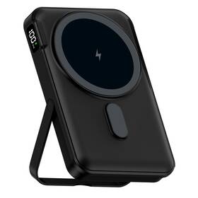 Powerbank WG 10000 mAh s nabíjacím slotom na Apple Watch a stojanom čierna

