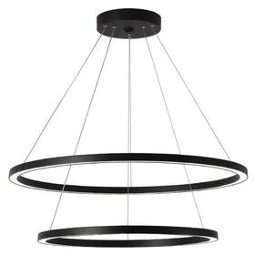 Závesné svietidlo IMMAX NEO FINO SMART 2 kruhy, 60+80cm, 93W, Zigbee 3.0, TUYA čierne

