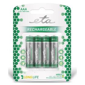  Batéria nabíjacia ETA AAA, HR03, 950mAh, Ni-MH, blister 4ks