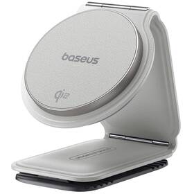 Držiak na mobil Baseus PrimeTrip C02 s Qi2 biely

