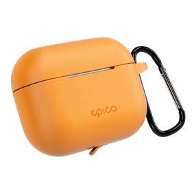 Puzdro Epico silikónové s karabínou pre AirPods Pro 3 oranžové

