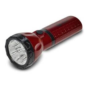 Lampáš Solight nabíjací, 9x LED, červeno/čierna čierna farba

