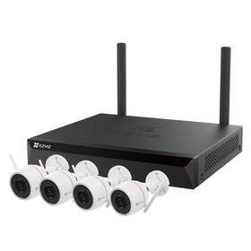 Kamerový systém EZVIZ kamera H3C 2K + WiFi rekordér X5S-8W čierny/biely

