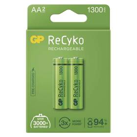 Batéria nabíjacia GP ReCyko, HR06, AA, 1300mAh, NiMH, krabička 2ks 

