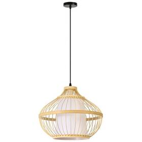 Závesné svietidlo IMMAX BOHO PINCHOS, D40cm, E27, bambusové drevo čierne/hnedé

