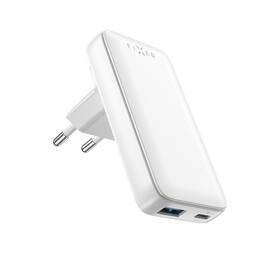 Cestovný adaptér FIXED Slim Traveller, USB-C a USB 65W biely

